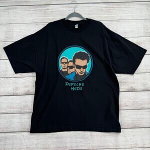 Depeche Mode Mano Urbana Short Sleeve T-Shirt Adult 2XL Black Blue